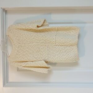 Vintage Switzers Womens Sweater Sz M Cream Nubby Knit Block VTG Pullover Winter